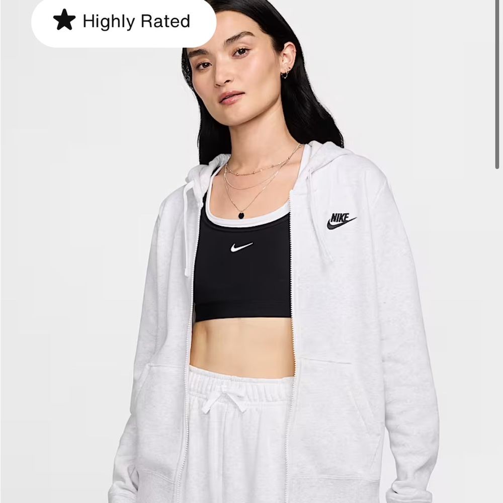 Nike Light Gray Full-Zip Hoodie